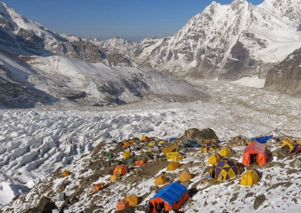 Rescue from Mount Kanchenjunga by helicopter